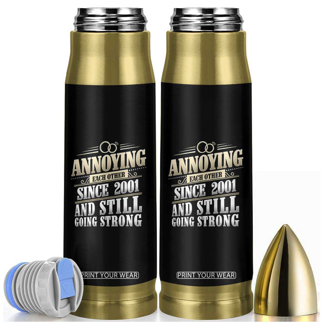Vintage 25th Wedding Anniversary Bullet Tumbler Annoying Each Other Since 2001 Still Going Strong