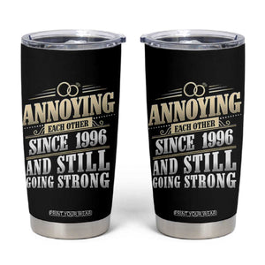 Vintage 30th Wedding Anniversary Tumbler Cup Annoying Each Other Since 1996 Still Going Strong