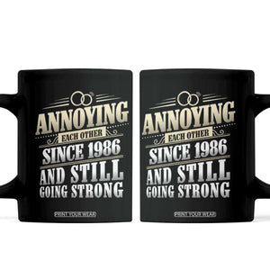 Vintage 40th Wedding Anniversary Coffee Mug Annoying Each Other Since 1986 Still Going Strong