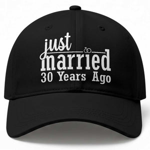 Funny 30th Wedding Anniversary Baseball Cap Just Married 30 Years Ago