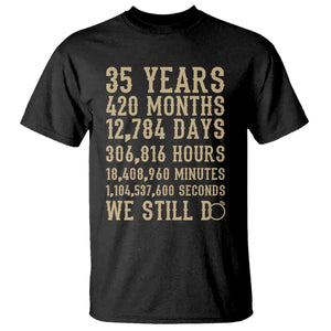 Vintage 35th Wedding Anniversary Milestone T Shirt 35 Years We Still Do