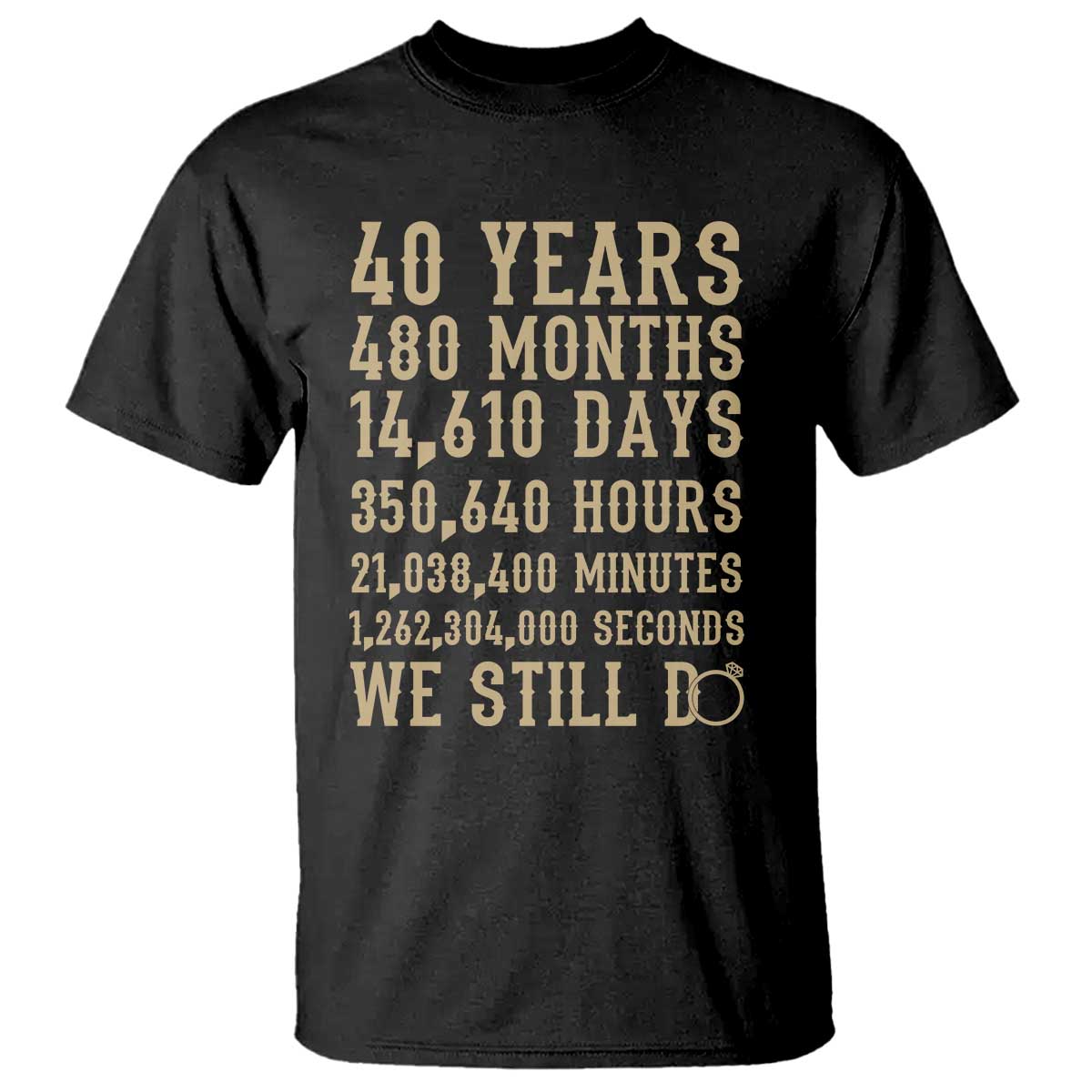 Vintage 40th Wedding Anniversary Milestone T Shirt 40 Years We Still Do