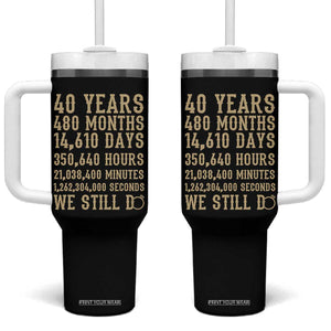 Vintage 40th Wedding Anniversary Milestone Tumbler With Handle 40 Years We Still Do
