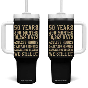Vintage 50th Wedding Anniversary Milestone Tumbler With Handle 50 Years We Still Do