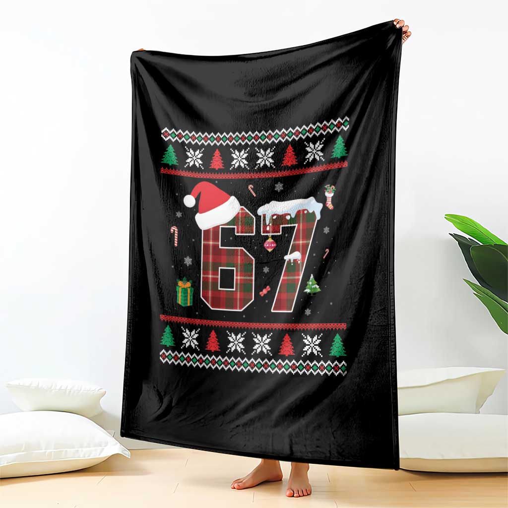 Funny Six Seven Meme Christmas Ugly Sweater Throw Blanket Trendy Tiktok Gift TS12 Print Your Wear