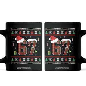 Funny Six Seven Meme Christmas Ugly Sweater Coffee Mug Trendy Tiktok Gift TS12 Black Print Your Wear