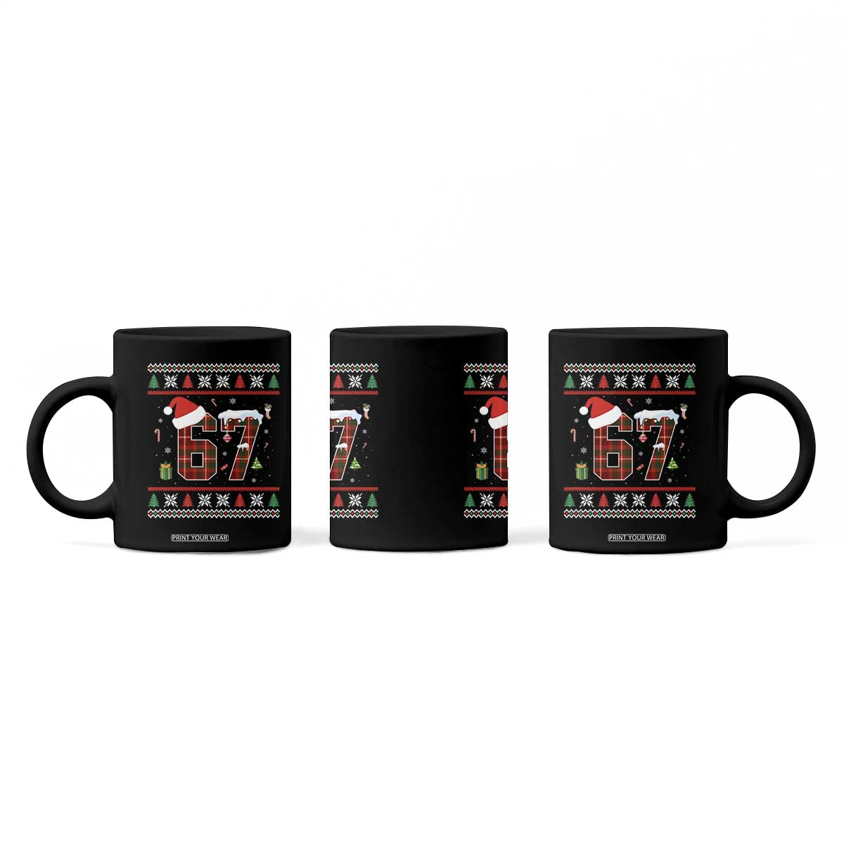 Funny Six Seven Meme Christmas Ugly Sweater Coffee Mug Trendy Tiktok Gift TS12 Print Your Wear