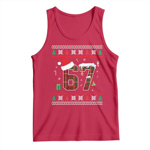 Funny Six Seven Meme Christmas Ugly Sweater Tank Top Trendy Tiktok Gift TS12 Red Print Your Wear