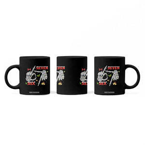 Six And Seven Meme Skeleton Coffee Mug Funny Trendy Christmas Party Gift TS12 Print Your Wear