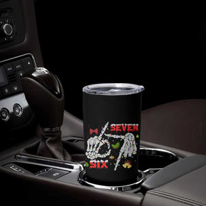 Six And Seven Meme Skeleton Tumbler Cup Funny Trendy Christmas Party Gift TS12 Print Your Wear