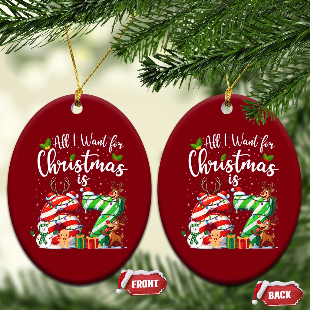All I Want For Xmas Is 67 Ceramic Ornament Trending Meme Holiday Gift TS12 Print Your Wear