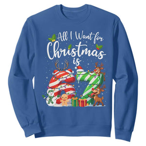 All I Want For Christmas Is 67 Sweatshirt Trending Meme Holiday Gift TS12 Royal Blue Print Your Wear