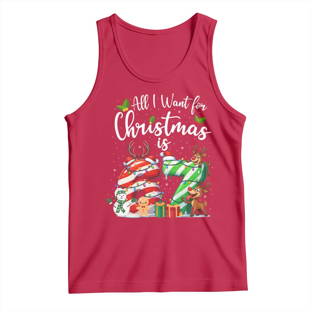 All I Want For Christmas Is 67 Tank Top Trending Meme Holiday Gift TS12 Red Print Your Wear