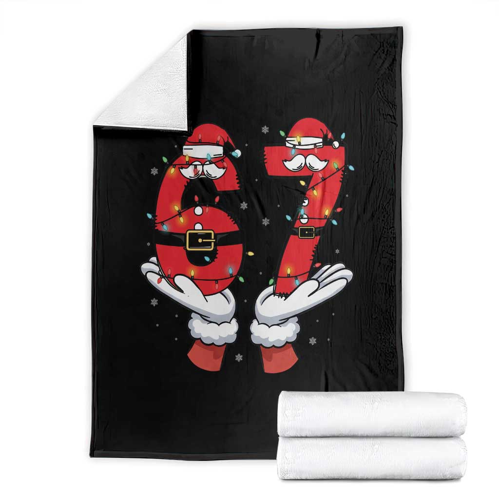 Funny 67 Meme Throw Blanket Funny Christmas Party Holiday Gift TS12 Black Print Your Wear