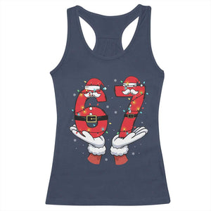 Funny 67 Meme Racerback Tank Top Funny Christmas Party Holiday Gift TS12 Navy Print Your Wear
