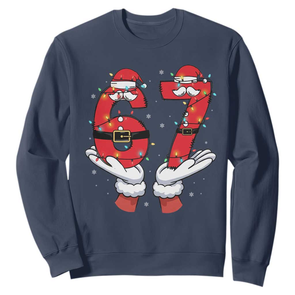 Funny 67 Meme Sweatshirt Christmas Party Holiday Gag Gift TS12 Navy Print Your Wear
