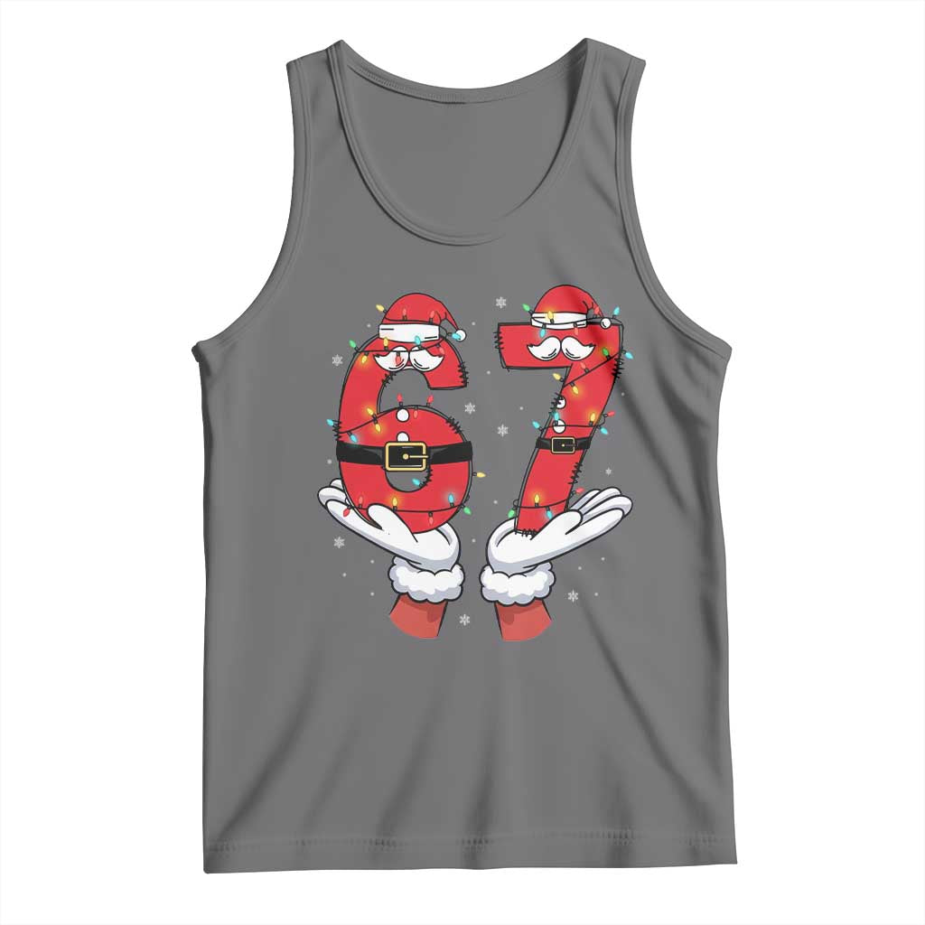 Funny 67 Meme Tank Top Funny Christmas Party Holiday Gift TS12 Black Heather Print Your Wear