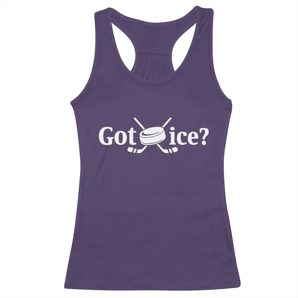 Got Ice Racerback Tank Top Funny Hockey Lover Gift TS12 Purple Print Your Wear
