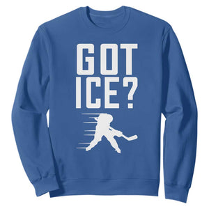 Got Ice Sweatshirt Funny Youth Ice Hockey Gift TS12 Royal Blue Print Your Wear