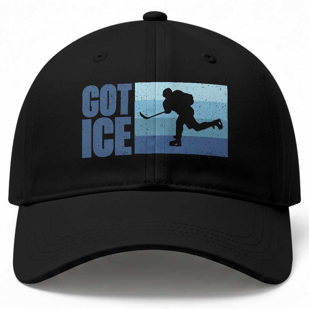 Got Ice Baseball Cap Ocean Blue Retro Ice Hockey Sport Lover Gift TS12 Print Your Wear