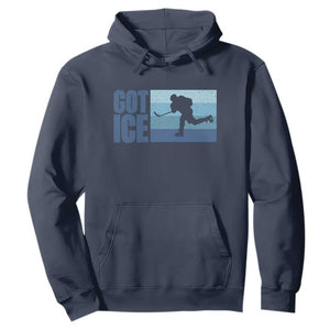Got Ice Hoodie Ocean Blue Retro Ice Hockey Sport Lover Gift TS12 Navy Print Your Wear