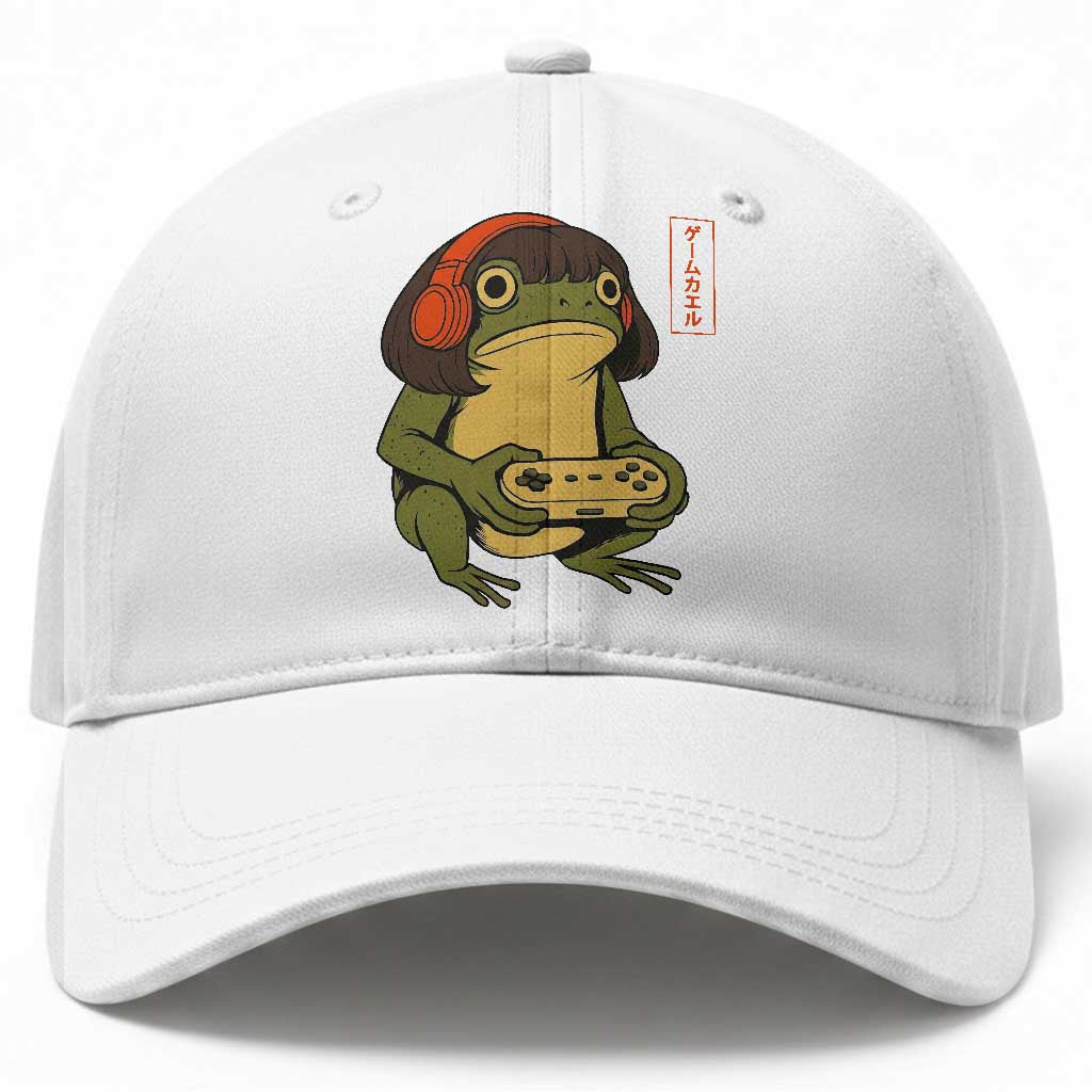 Funny Frog Bob Haircut Gamer Meme Baseball Cap Game Lover TS12 Print Your Wear
