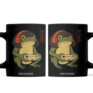 Funny Frog Bob Haircut Gamer Meme Coffee Mug Game Lover TS12 Black Print Your Wear