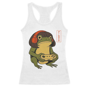 Funny Frog Bob Haircut Gamer Meme Racerback Tank Top Game Lover TS12 White Print Your Wear