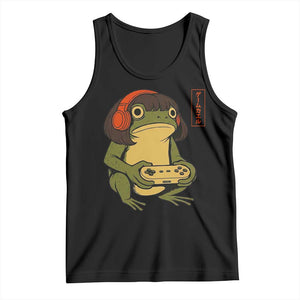 Funny Frog Bob Haircut Gamer Meme Tank Top Game Lover TS12 Black Print Your Wear