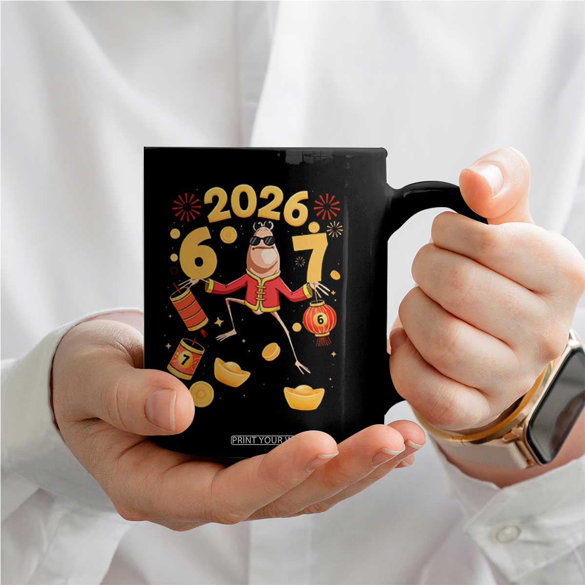 Funny Marcus The Worm Six Seven Meme Coffee Mug Lunar New Year 2026 Gift TS12 Print Your Wear