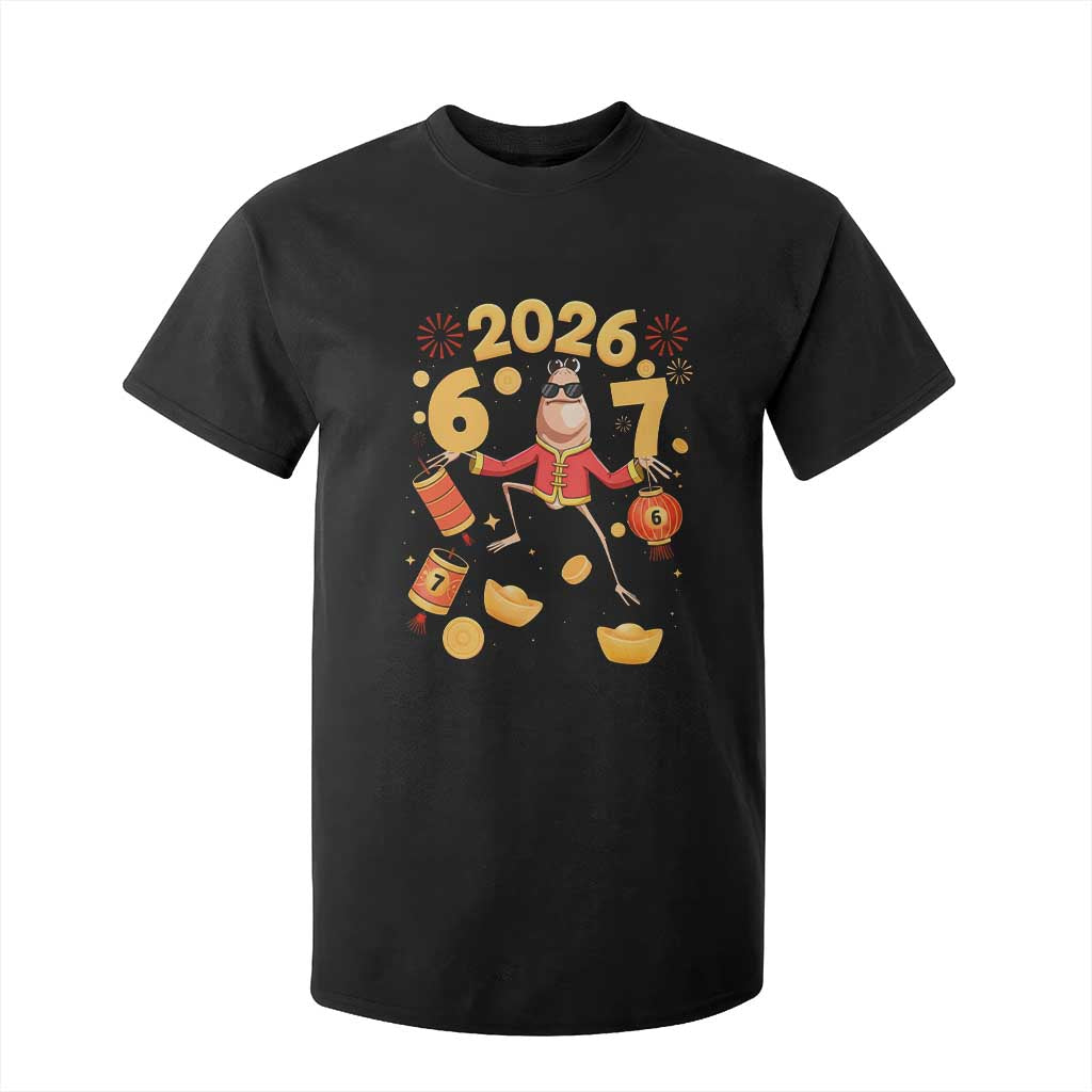 Funny Marcus The Worm Six Seven Meme T Shirt For Kid Lunar New Year 2026 Gift TS12 Black Print Your Wear