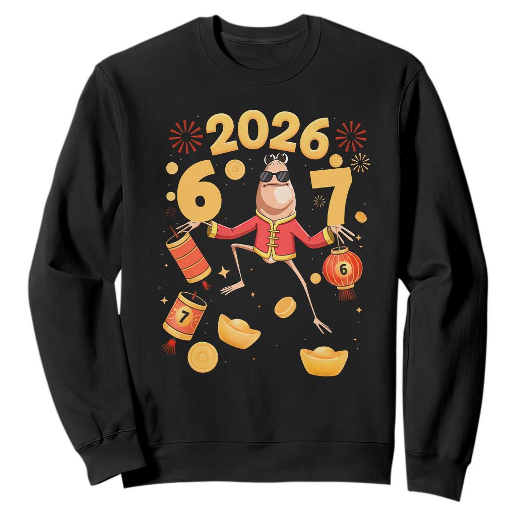 Funny Marcus The Worm Six Seven Meme Sweatshirt Lunar New Year 2026 Gift TS12 Black Print Your Wear