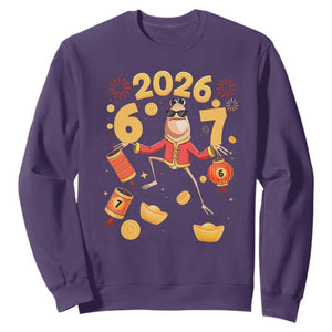 Funny Marcus The Worm Six Seven Meme Sweatshirt Lunar New Year 2026 Gift TS12 Purple Print Your Wear