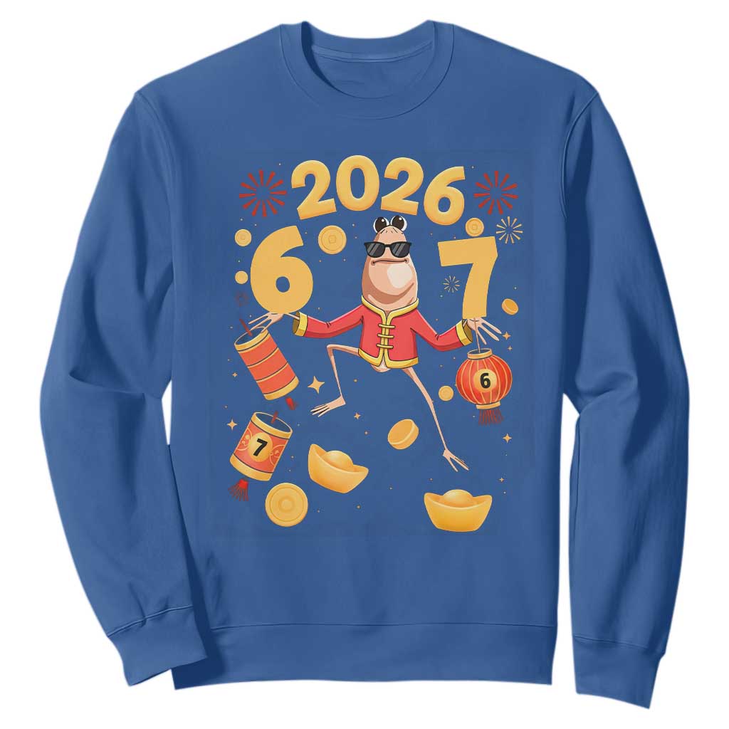 Funny Marcus The Worm Six Seven Meme Sweatshirt Lunar New Year 2026 Gift TS12 Royal Blue Print Your Wear