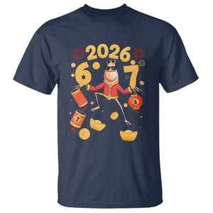 Funny Marcus The Worm Six Seven Meme T Shirt Lunar New Year 2026 Gift TS12 Navy Print Your Wear