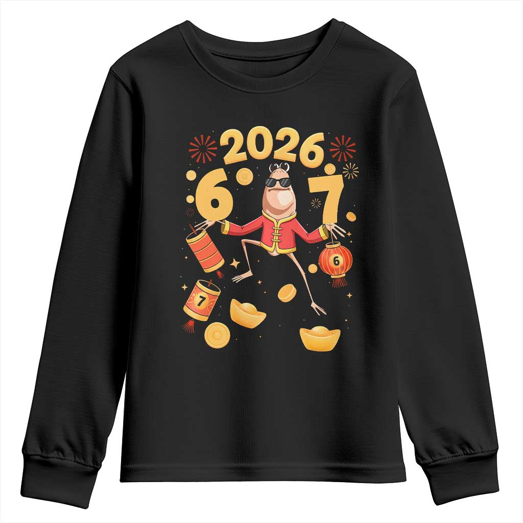 Funny Marcus The Worm Six Seven Meme Youth Sweatshirt Lunar New Year 2026 Gift TS12 Black Print Your Wear