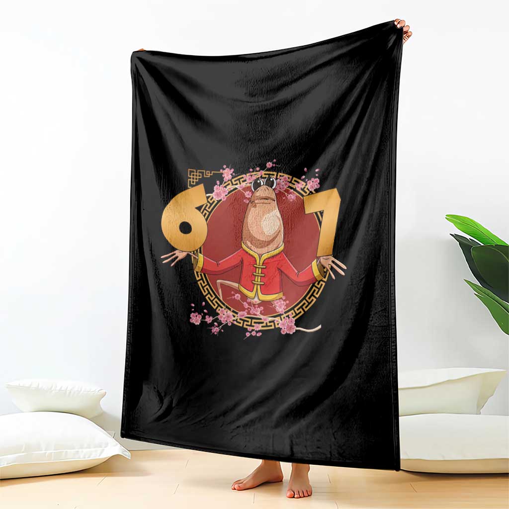 Funny Marcus The Worm Six Seven Lunar New Year Meme Throw Blanket TS12 Print Your Wear