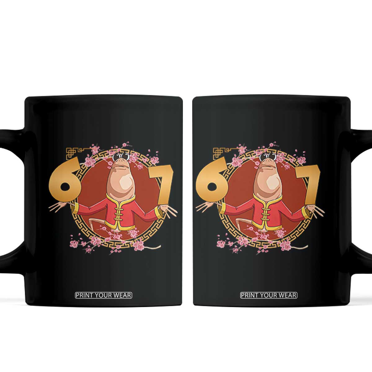 Funny Marcus The Worm Six Seven Lunar New Year Meme Coffee Mug TS12 Black Print Your Wear