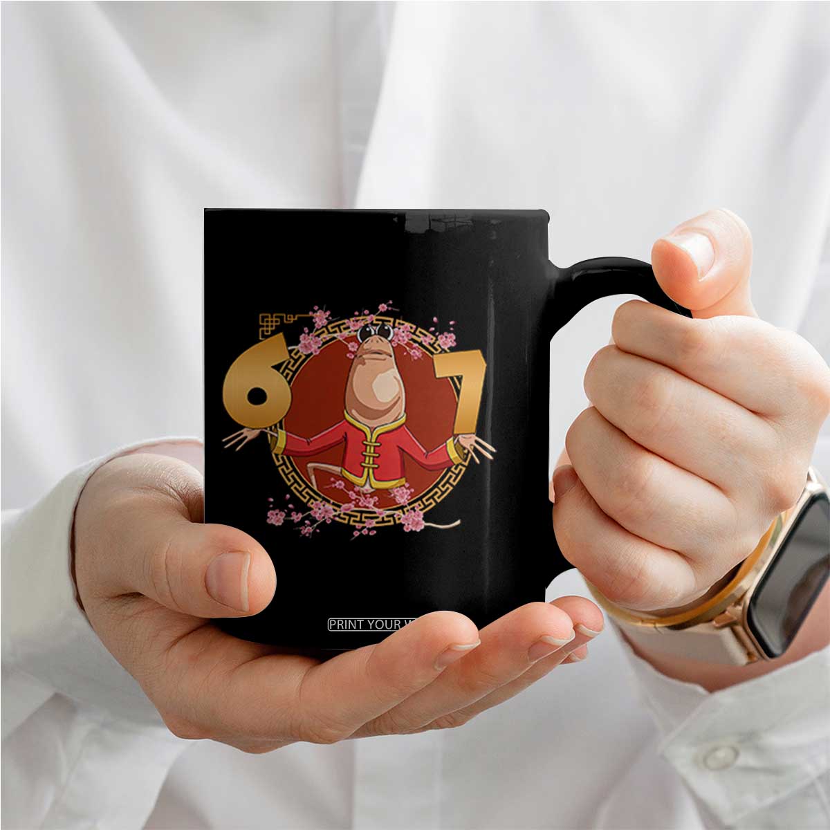 Funny Marcus The Worm Six Seven Lunar New Year Meme Coffee Mug TS12 Print Your Wear
