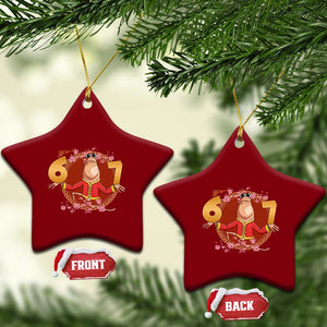 Funny Marcus The Worm Six Seven Lunar New Year Meme Ceramic Ornament TS12 Print Your Wear