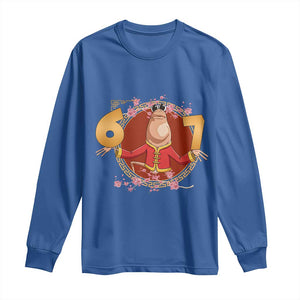 Funny Marcus The Worm Six Seven Lunar New Year Meme Long Sleeve Shirt TS12 Royal Blue Print Your Wear