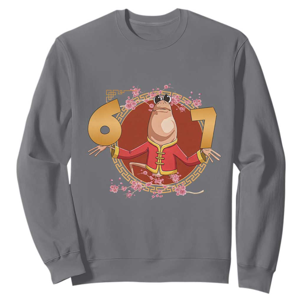 Funny Marcus The Worm Six Seven Lunar New Year Meme Sweatshirt TS12 Charcoal Print Your Wear
