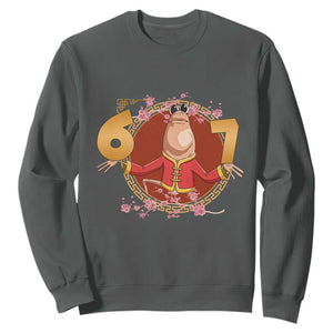 Funny Marcus The Worm Six Seven Lunar New Year Meme Sweatshirt TS12 Dark Heather Print Your Wear