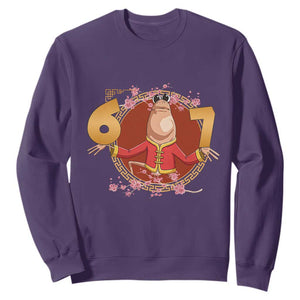 Funny Marcus The Worm Six Seven Lunar New Year Meme Sweatshirt TS12 Purple Print Your Wear