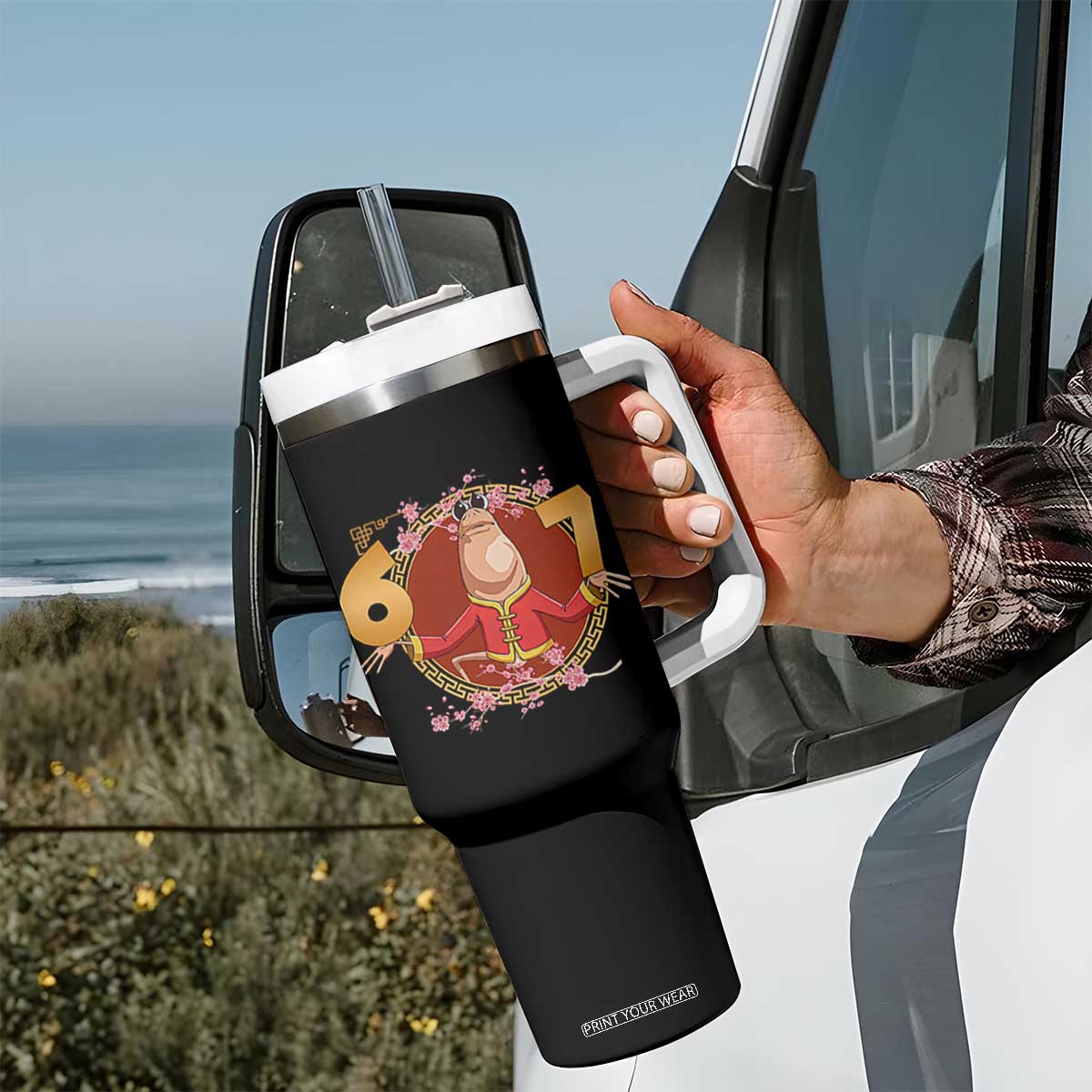 Funny Marcus The Worm Six Seven Lunar New Year Meme Tumbler With Handle TS12 Print Your Wear