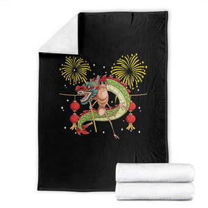 Funny Marcus The Worm Meme Throw Blanket Viral Lunar New Year TS12 Black Print Your Wear