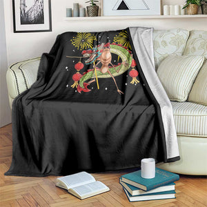 Funny Marcus The Worm Meme Throw Blanket Viral Lunar New Year TS12 Print Your Wear
