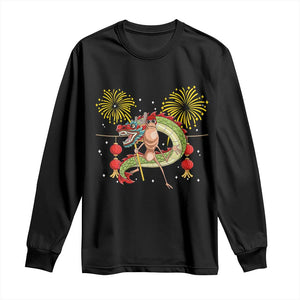 Funny Marcus The Worm Meme Long Sleeve Shirt Viral Lunar New Year TS12 Black Print Your Wear