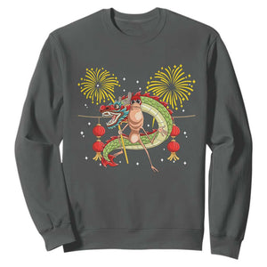 Funny Marcus The Worm Meme Sweatshirt Viral Lunar New Year TS12 Dark Heather Print Your Wear