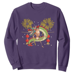 Funny Marcus The Worm Meme Sweatshirt Viral Lunar New Year TS12 Purple Print Your Wear